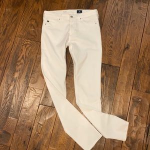 AG The Prima ‘Cigarette Leg’ White Jeans 27